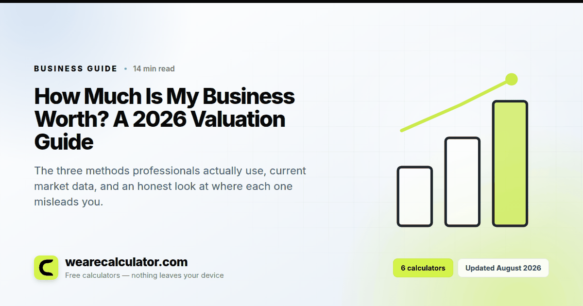 How Much Is My Business Worth? A 2026 Valuation Guide — Business guide from We Are Calculator