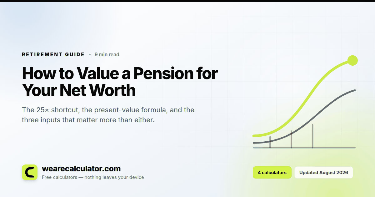 How to Value a Pension for Your Net Worth — Retirement guide from We Are Calculator