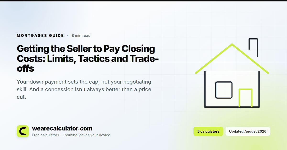 Getting the Seller to Pay Closing Costs: Limits, Tactics and Trade-offs — Mortgages guide from We Are Calculator