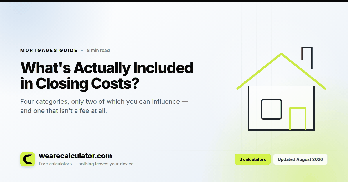 What's Actually Included in Closing Costs? — Mortgages guide from We Are Calculator